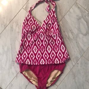 Lands End tankini swim set